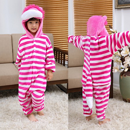 Cheshire Cat Onesie Pajamas Animal Kigurumi Costumes for Kids