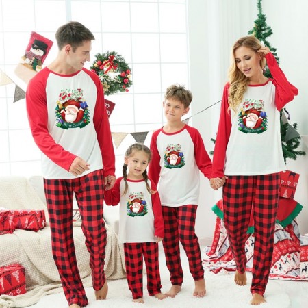 Family Christmas Pajamas Pjs Happy Santa Pajama Sets for Women Couples