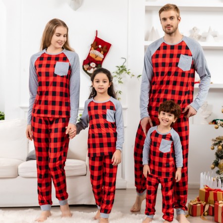 Christmas Family Pajamas Classic Plaid Xmas Pjs Sleepwear