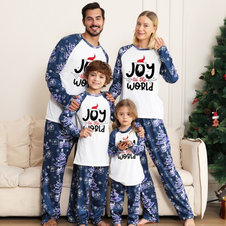 Family Christmas Pajamas Letter Pattern Matching Pjs for Couples