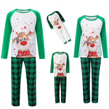 Family Christmas Pajamas Plaid Printed Loungewear Matching Pjs