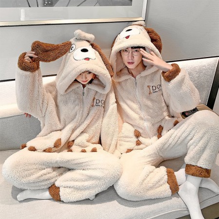 Dog Onesie Costume Matching Pajamas For Couples
