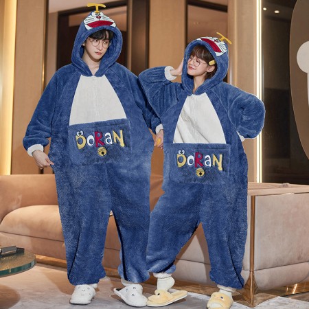 Doraemon Onesie Pajamas Couples Anime Matching Pjs