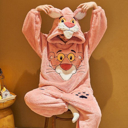 Pink Panther Onesie Costume for Adult Girls Sleepwear