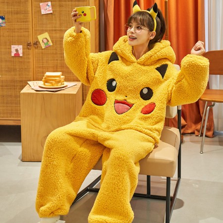 Pikachu Cosplay Pajamas Pokemon Onesies Sleepwear
