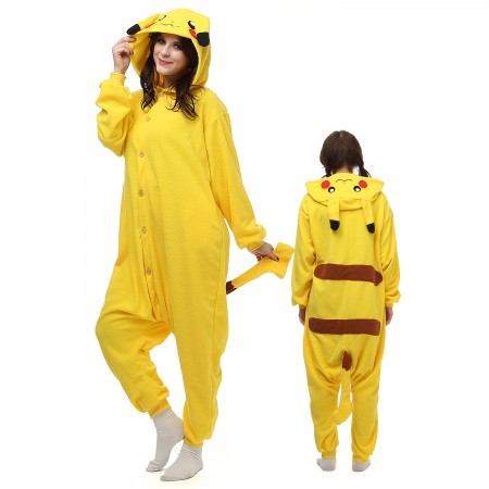 Pokemon Pikachu Onesie Pajamas Animal Costumes For Adult Unisex