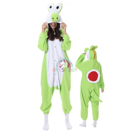 Yoshi Costume Onesie Holiday Easy Cosplay Outfit Pajamas For Adults