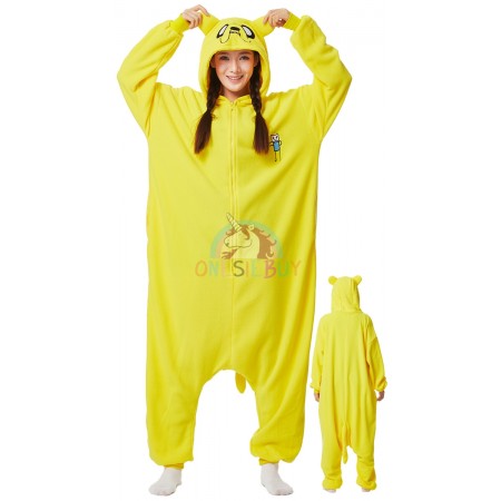 Adult Jake the Dog Costume Onesie Pajamas Loungewear Party Suit Outfit for Women & Men