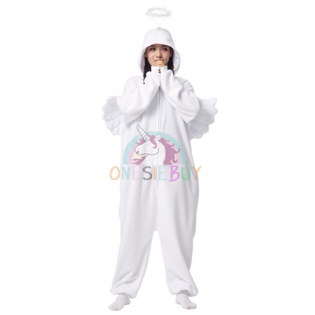 Adult Angel Costume Onesie Loungewear Cosplay Party Suit Outfit for Women & Men