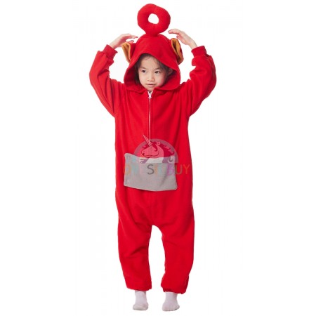Kids Teletubbies Po Costume Onesie Pajamas Loungewear Party Suit Outfit for Girls & Boys