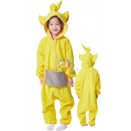 Kids Teletubbies Laa-Laa Costume Onesie Pajamas Loungewear Party Suit Outfit for Girls & Boys