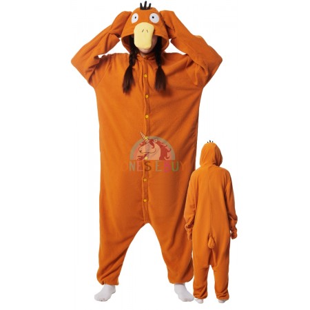 Adult Psyduck Costume Onesie Pajamas Loungewear Cosplay Party Suit Outfit for Women & Men