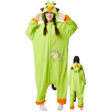 Adult Grookey Costume Onesie Pajamas Loungewear Cosplay Party Suit Outfit for Women & Men