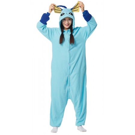 Adult Vaporeon Costume Onesie Pajamas Loungewear Cosplay Party Suit Outfit for Women & Men