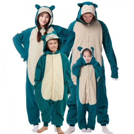 Snorlax Costumes Halloween Family Costumes Idea Pajamas Onesie Cosplay Party Suit Outfit for Adults & Kids