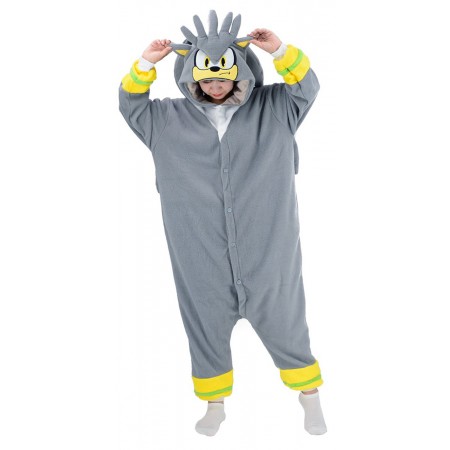 Silver the Hedgehog Sonic Onesie Costume for Adults & Teens