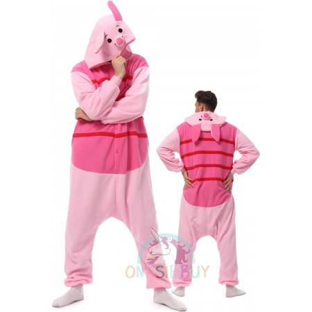 Mens Piglet Onesie Halloween Party Costume Outfit