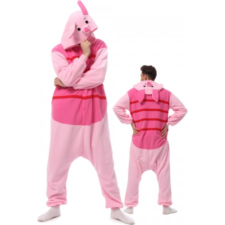 Men's Piglet Costume Onesie Halloween Suit for Adult & Teens