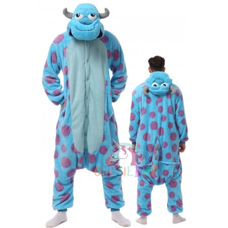 Plus Size Mens Sully Onesie Halloween Costume Outfit for Unisex Adults & Teens