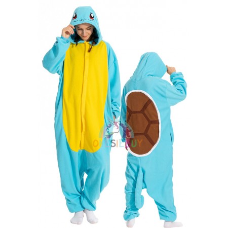 Pokemon Squirtle Onesie Costume Halloween Outfit Unisex Style for Adults & Teens