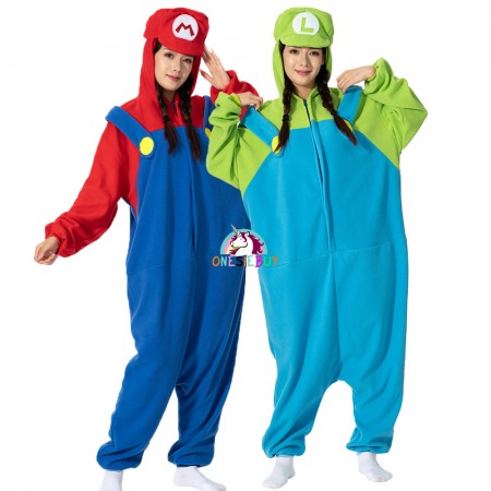 Mario and Luigi costumes Onesie Holiday Easy Cosplay Costumes Top Quality