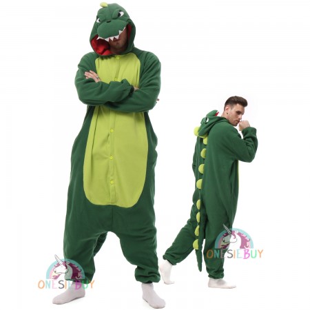 Mens Dinosaur Onesie Halloween Costumes Outfit Unisex Style